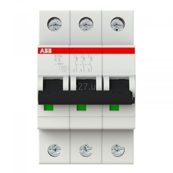 Автоматичний вимикач ABB 2CDS253001R0064 S200 S203-C6