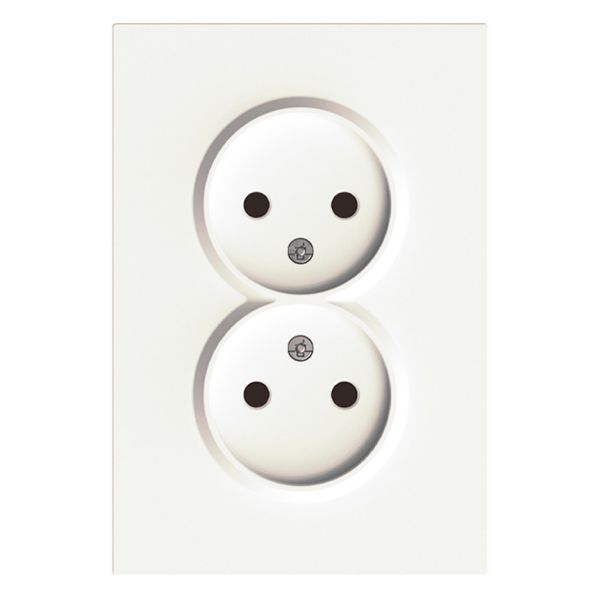 Розетка подвійна 220В Ardero 80719 Soft ER112-W