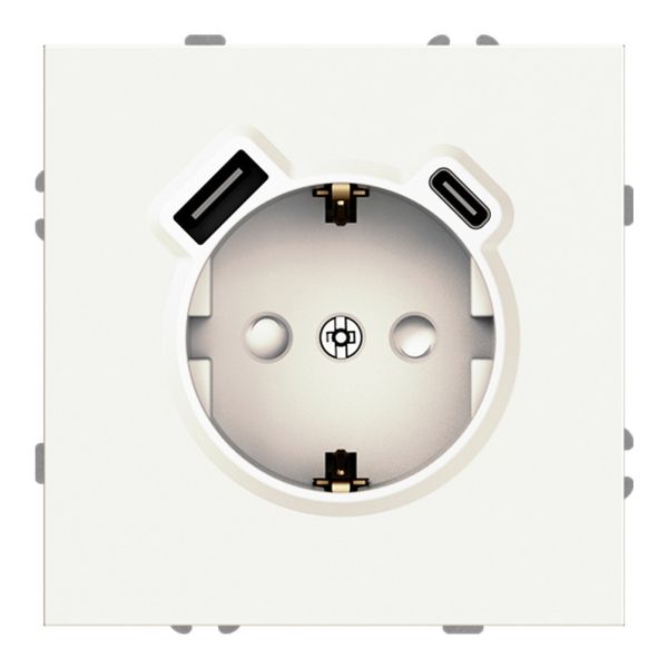 Розетка 220В з USB Ardero 80724 Soft ER123USB-W