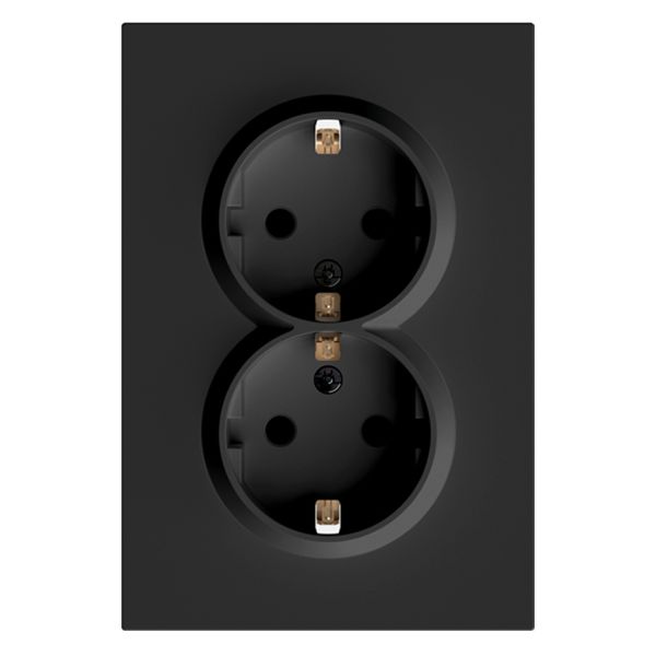 Розетка подвійна 220В Ardero 80746 Soft ER122-B