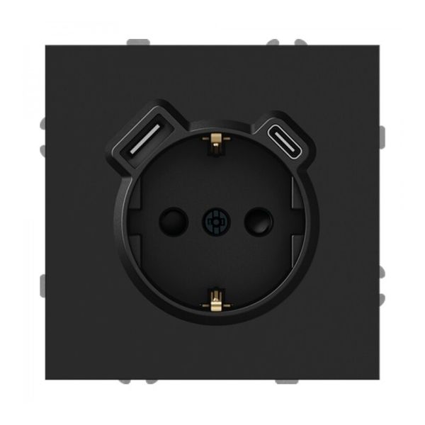 Розетка 220В з USB Ardero 80750 Soft ER123USB-B