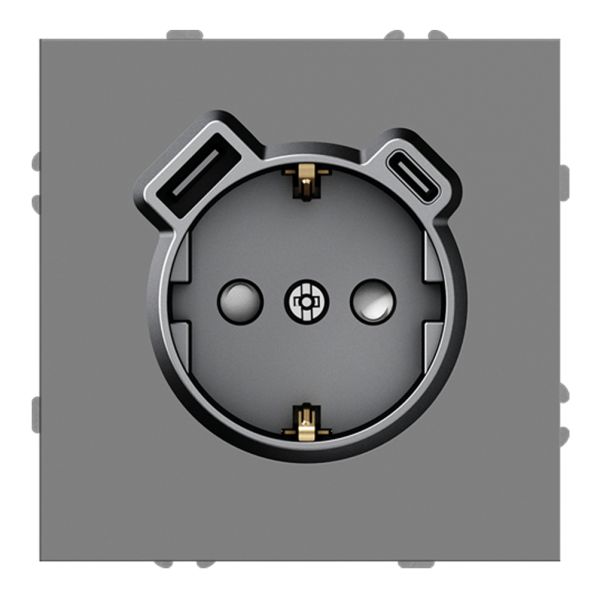 Розетка 220В з USB Ardero 80776 Soft ER123USB-G