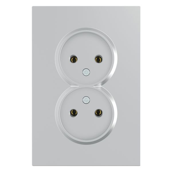 Розетка подвійна 220В Ardero 80797 Soft ER112-S