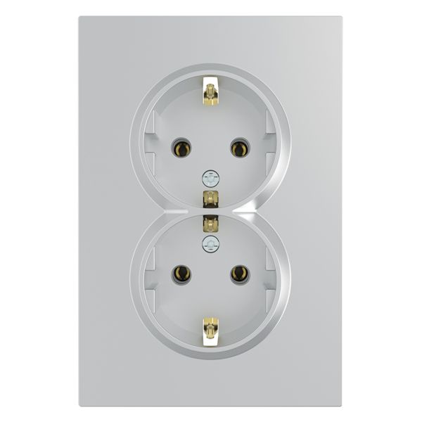 Розетка подвійна 220В Ardero 80798 Soft ER122-S