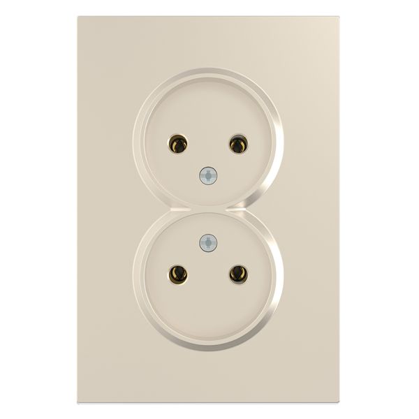 Розетка подвійна 220В Ardero 80823 Soft ER112-C