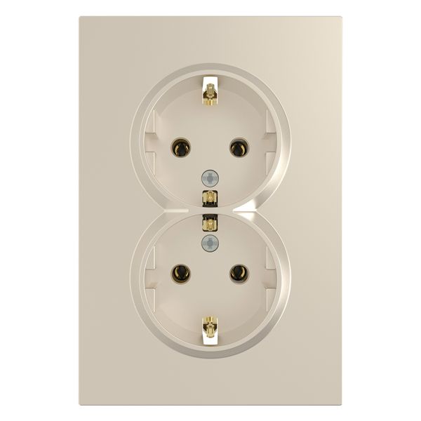 Розетка подвійна 220В Ardero 80824 Soft ER122-C