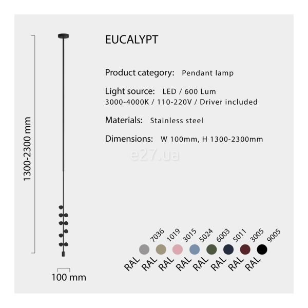 Зображення з інформацією про товар Babich EUCALYPT RAL6005 3000K