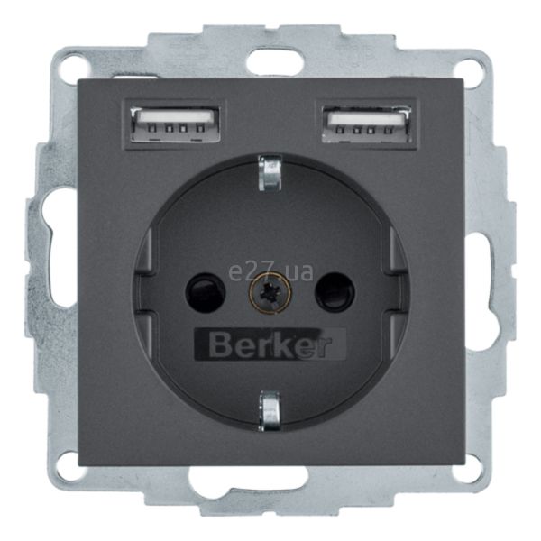 Розетка 220В з USB Berker 48031606 S.1/B.3/B.7