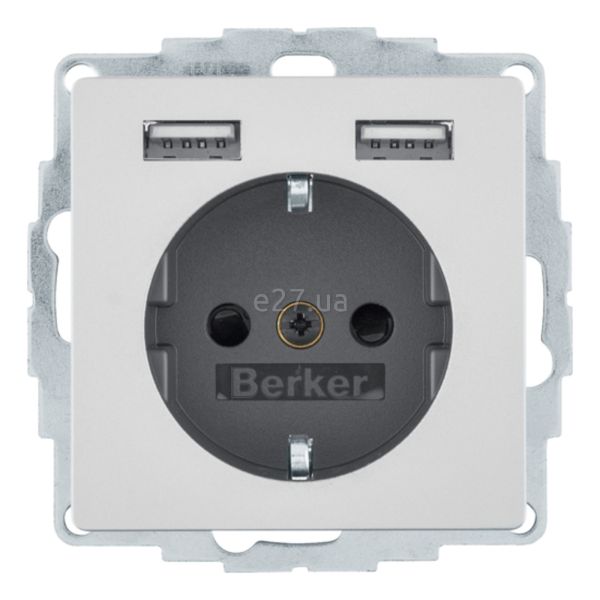 Розетка 220В з USB Berker 48036084 Q.1/Q.3/Q.7