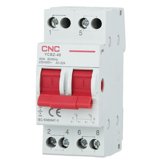 Переключатель I-0-II с общим выходом сверху CNC YCBZ-40-2P YCBZ-40