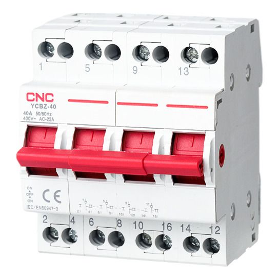 Переключатель I-0-II с общим выходом сверху CNC YCBZ-40-4P YCBZ-40