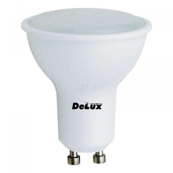 Лампа світлодіодна Delux 90008348 потужністю 5W. Типорозмір — MR16 з цоколем GU10, температура кольору — 4100K