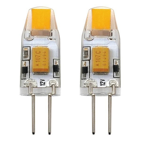 Лампа светодиодная Eglo 110158 мощностью 1.2W с цоколем G4, температура цвета — 2700K. В наборе 2шт.