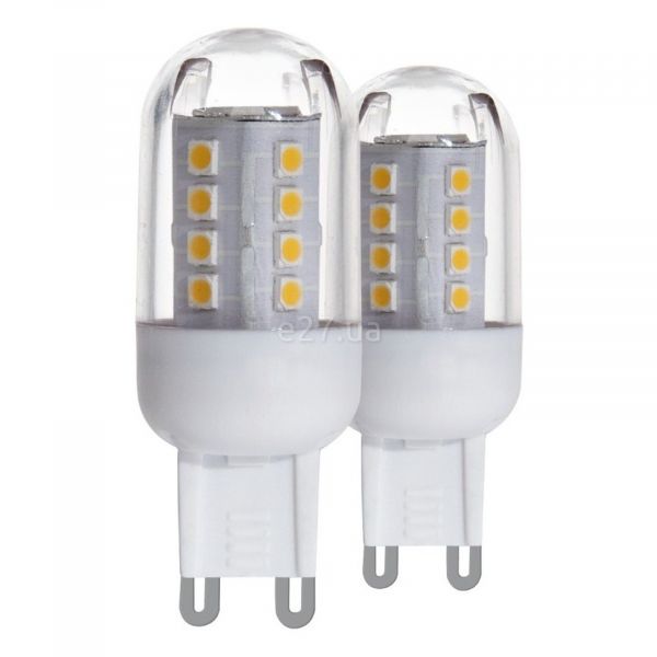 Лампа светодиодная Eglo 11461 мощностью 2.5W. Типоразмер — T20 с цоколем G9, температура цвета — 3000K. В наборе 2шт.