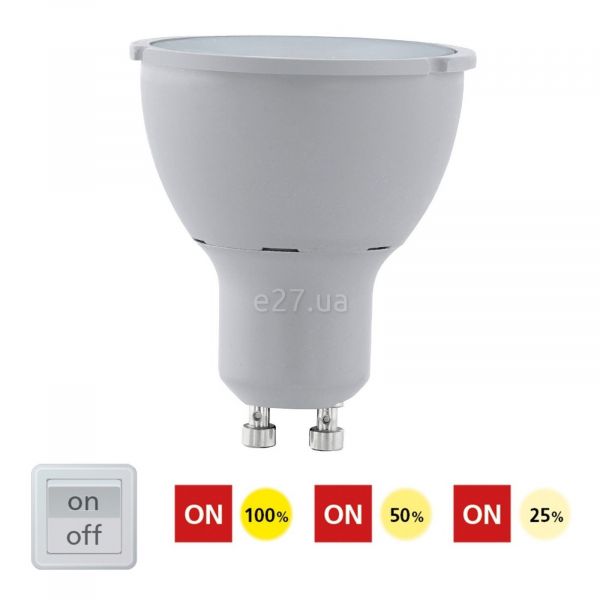 Лампа світлодіодна Eglo 11542 потужністю 5W. Типорозмір — MR16 з цоколем GU10, температура кольору — 4000K