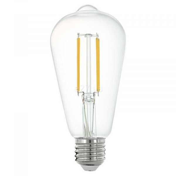 Лампа світлодіодна Eglo 11862 потужністю 6W. Типорозмір — ST64 з цоколем E27, температура кольору — 2700K