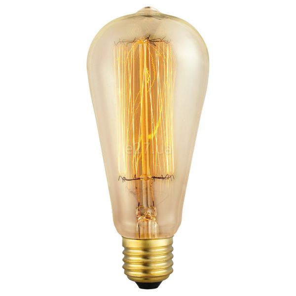 Лампа накаливания Eglo 49502 мощностью 60W. Типоразмер — ST64 с цоколем E27, 