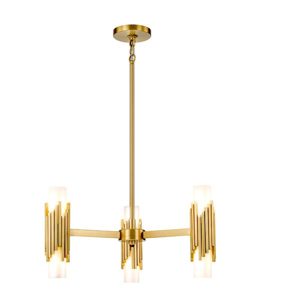 Люстра Elstead MARVELE6-AB-OPAL Marvele 6 lt Aged Brass