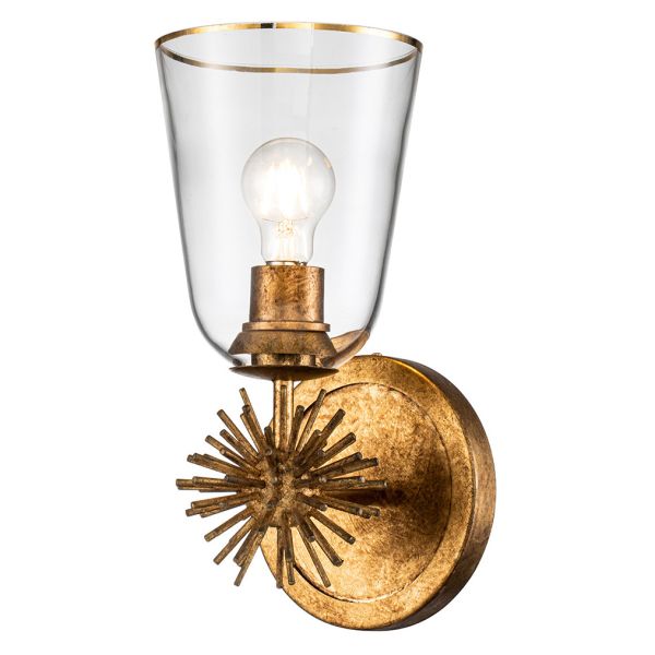 Бра Elstead STARING-1WB-DG-CLEAR Staring 1 lt Distressed Gold