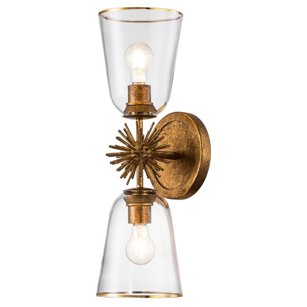 Бра Elstead STARING-2WB-DG-CLEAR Staring 2 lt Distressed Gold