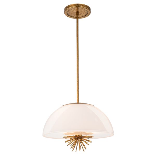 Підвісний світильник Elstead STARING-3P-DG-OPAL Staring 3 lt Distressed Gold