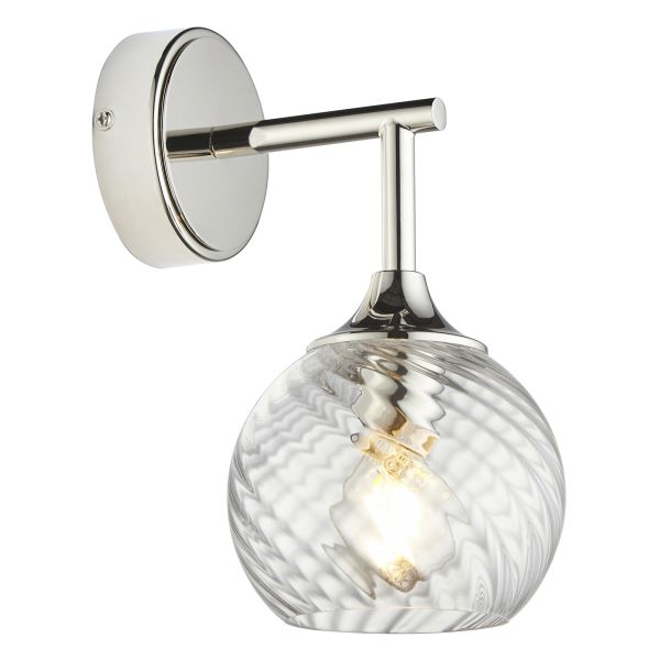 Бра Endon 104052 Allegra Wall, Bright nickel plate & clear spiral glass