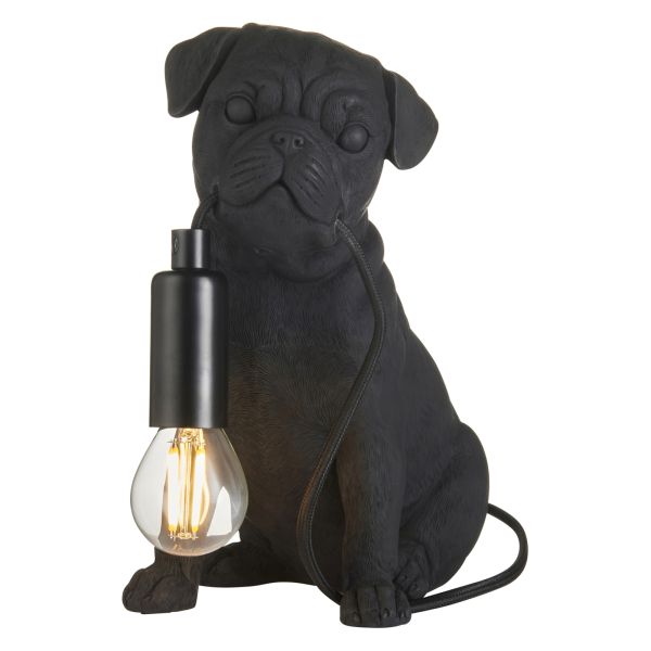 Настольная лампа Endon 107325 Pug Puppy Table, Matt black