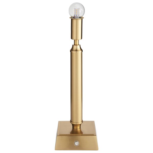 Настольная лампа Endon 110457 Trobridge Rechargeable Table Base, Brushed aged brass plate