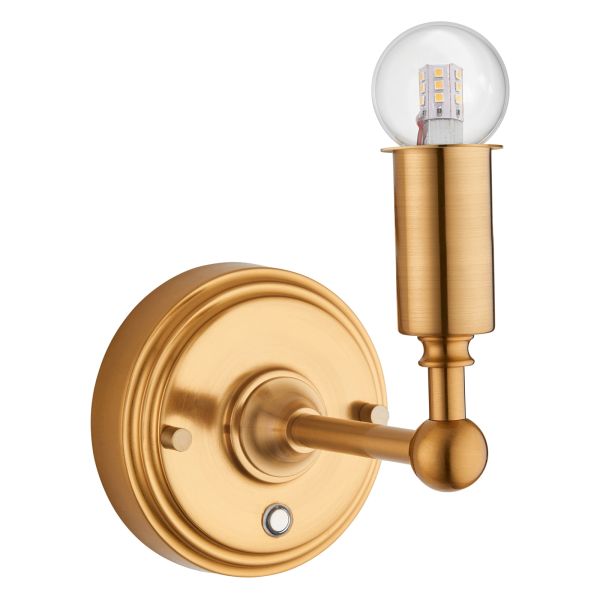 Бра Endon 110459 Burley Rechargeable Wall Fitting, Brushed aged brass plate