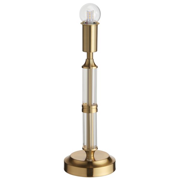 Настольная лампа Endon 110463 Morton Rechargeable Table Base, Brushed aged brass plate & clear acrylic