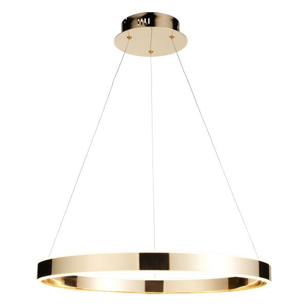Підвісний світильник Endon 110957 Gen Ring pendant, French gold finish & frosted acrylic