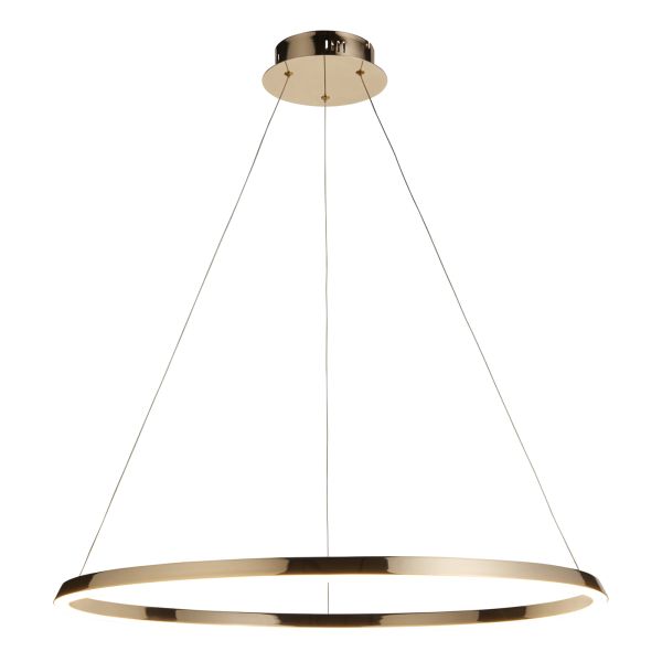 Подвесной светильник Endon 110958 Staten Pendant, French gold finish & white silicone