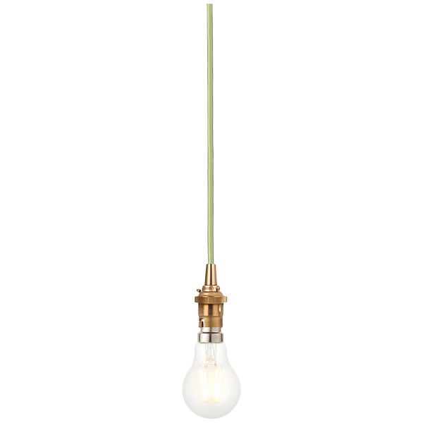 Подвесной светильник Endon 111513 Eltham Cable Set, Brushed aged brass plate & green flex