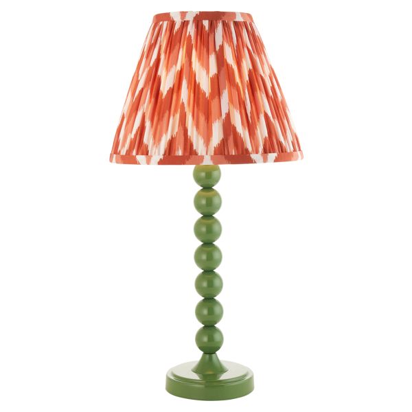 Настольная лампа Endon 114704 Higgledy & Zigzag 25cm Table, Gloss cotswold green paint & apricot orange fabric