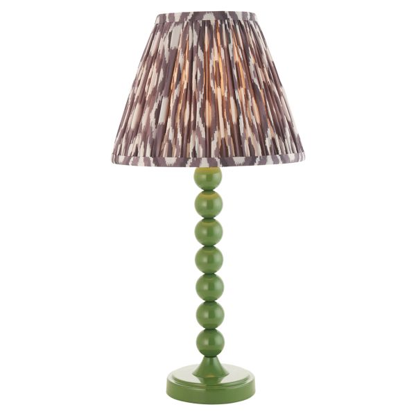 Настольная лампа Endon 114705 Higgledy & Ikat 25cm Table, Gloss cotswold green paint & pearl grey fabric