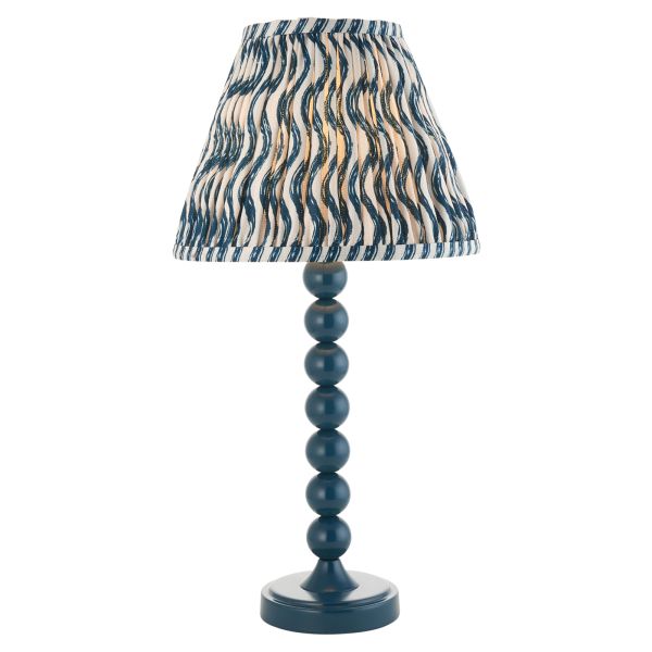 Настольная лампа Endon 114713 Higgledy & Ripple 25cm Table, Gloss marlin blue paint & marlin blue fabric