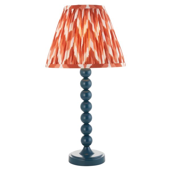 Настольная лампа Endon 114719 Higgledy & Zigzag 25cm Table, Gloss marlin blue paint & apricot orange fabric