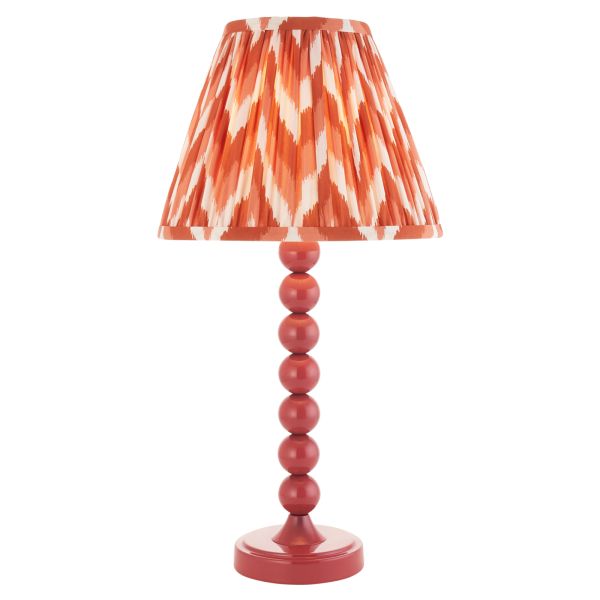 Настольная лампа Endon 114735 Higgledy & Zigzag 25cm Table, Gloss pink clay paint & apricot orange fabric