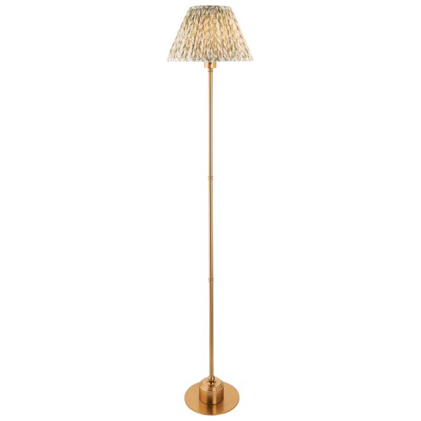 Торшер Endon 114782 Burley Rechargeable & Leaf 30cm Floor, Brushed aged brass plate