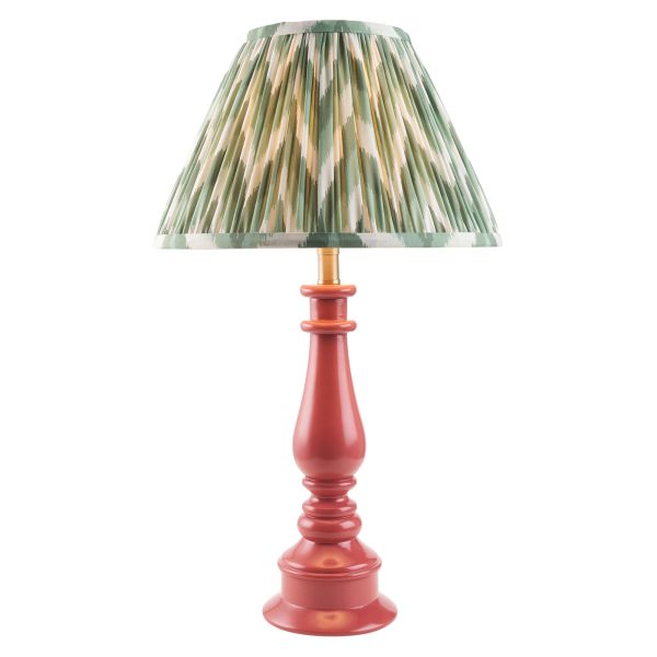 Настольная лампа Endon 114902 Myrtle & Zigzag 30cm Table, Pink clay & cotswold green fabric
