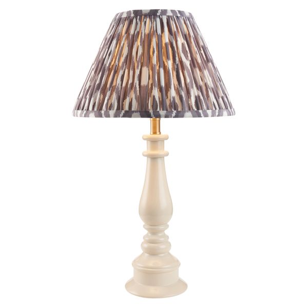 Настольная лампа Endon 114960 Myrtle & Ikat 30cm Table, Almond white & pearl grey fabric