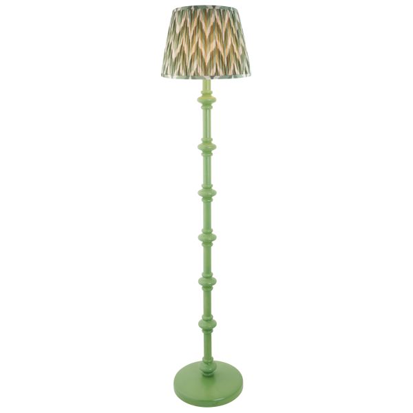 Торшер Endon 116138 Carnaby & Zigzag 35cm Floor, Satin cotswold green paint & cotswold green fabric