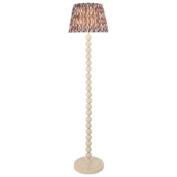 Торшер Endon 116177 Higgledy & Ikat 35cm Floor, Gloss almond white paint & pearl grey fabric