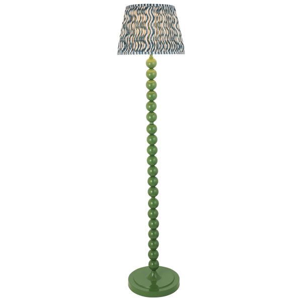 Торшер Endon 116181 Higgledy & Ripple 35cm Floor, Gloss cotswold green paint & marlin blue fabric