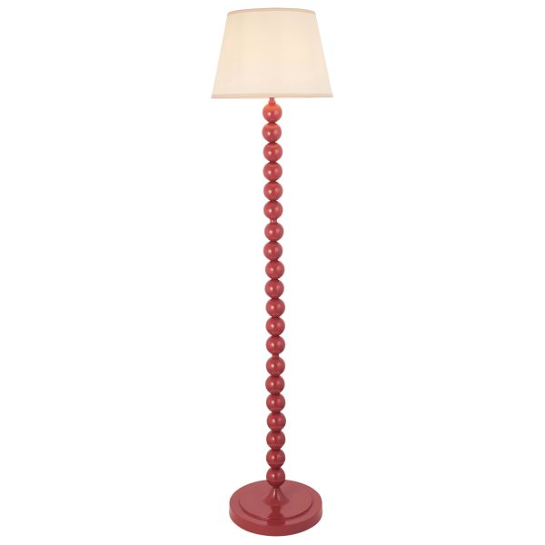 Торшер Endon 116208 Higgledy & Ivy 35cm Floor, Gloss pink clay paint & vintage white fabric