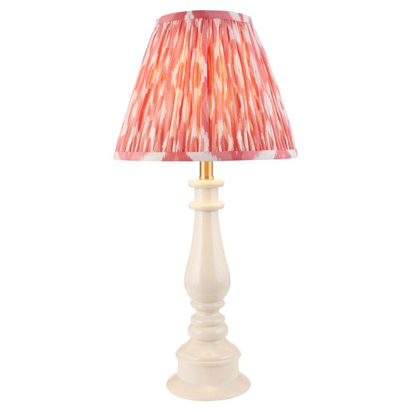 Настільна лампа Endon 116322 Myrtle & Ikat 25cm Table, Almond white & coral pink fabric