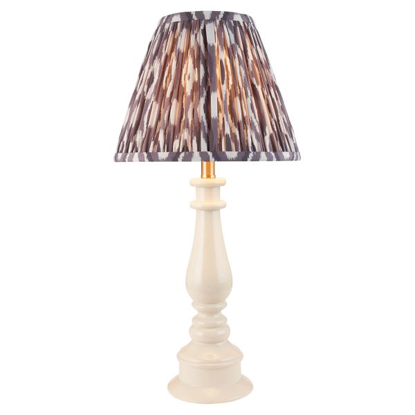 Настольная лампа Endon 116327 Myrtle & Ikat 25cm Table, Almond white & pearl grey fabric