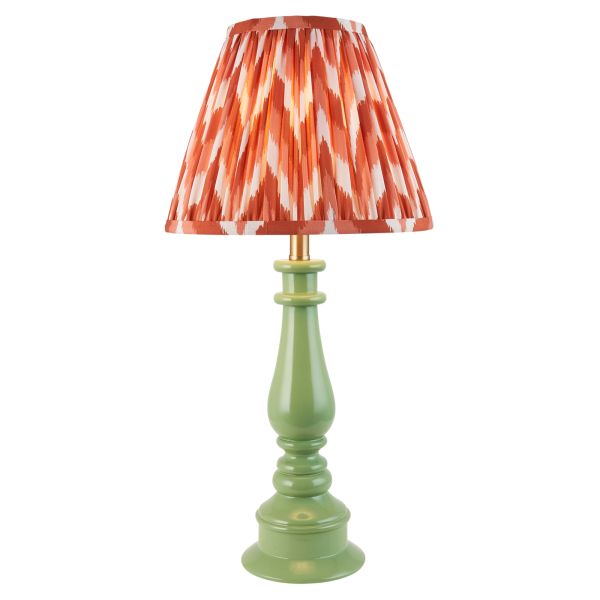 Настольная лампа Endon 116338 Myrtle & Zigzag 25cm Table, Cotswold green & apricot orange fabric