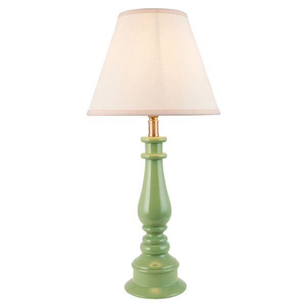 Настольная лампа Endon 116341 Myrtle & Ivy 25cm Table, Cotswold green & vintage white fabric