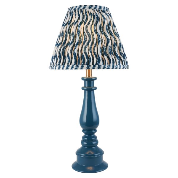 Настольная лампа Endon 116344 Myrtle & Ripple 25cm Table, Marlin blue & marlin blue fabric